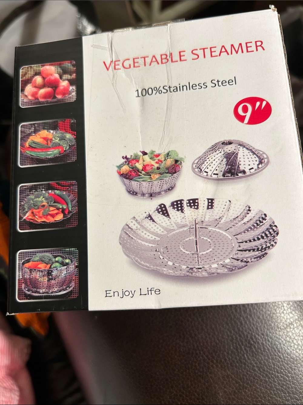 Vegetable Steamer Basket - Stainless Steel, Silver -NIB